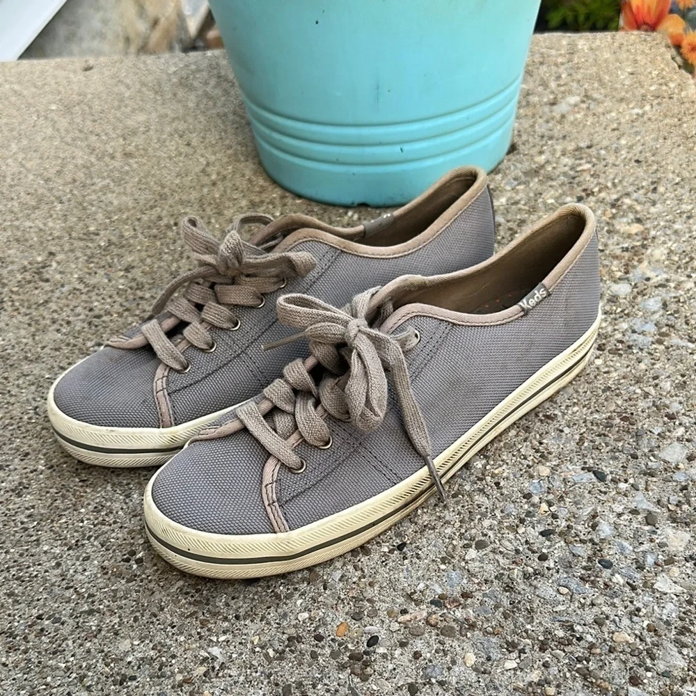 Grey & White Keds sneakers size 6.5 Women’s